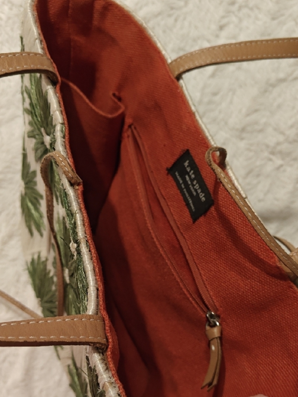 Kate Spade Cabo Natural Straw Floral Bag - Picture 10 of 14